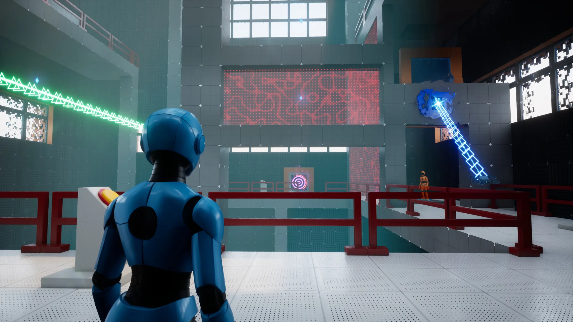 Two-player chamber with beam controls