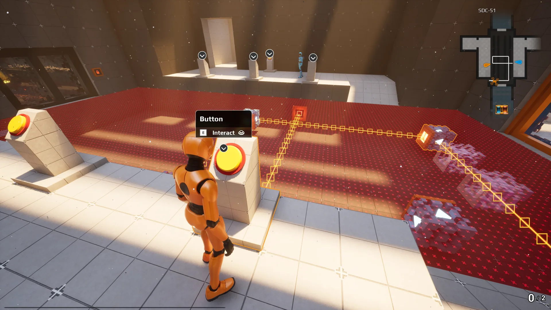 Button puzzle chamber